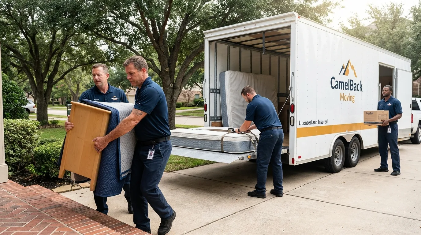 Crew loading residential truck for cross-state move from Bellmawr, NJ